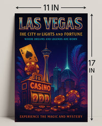 Las Vegas The City of Lights and Fortune Poster PosterGoat