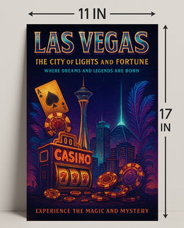 Las Vegas The City of Lights and Fortune Poster PosterGoat