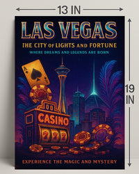 Las Vegas The City of Lights and Fortune Poster PosterGoat