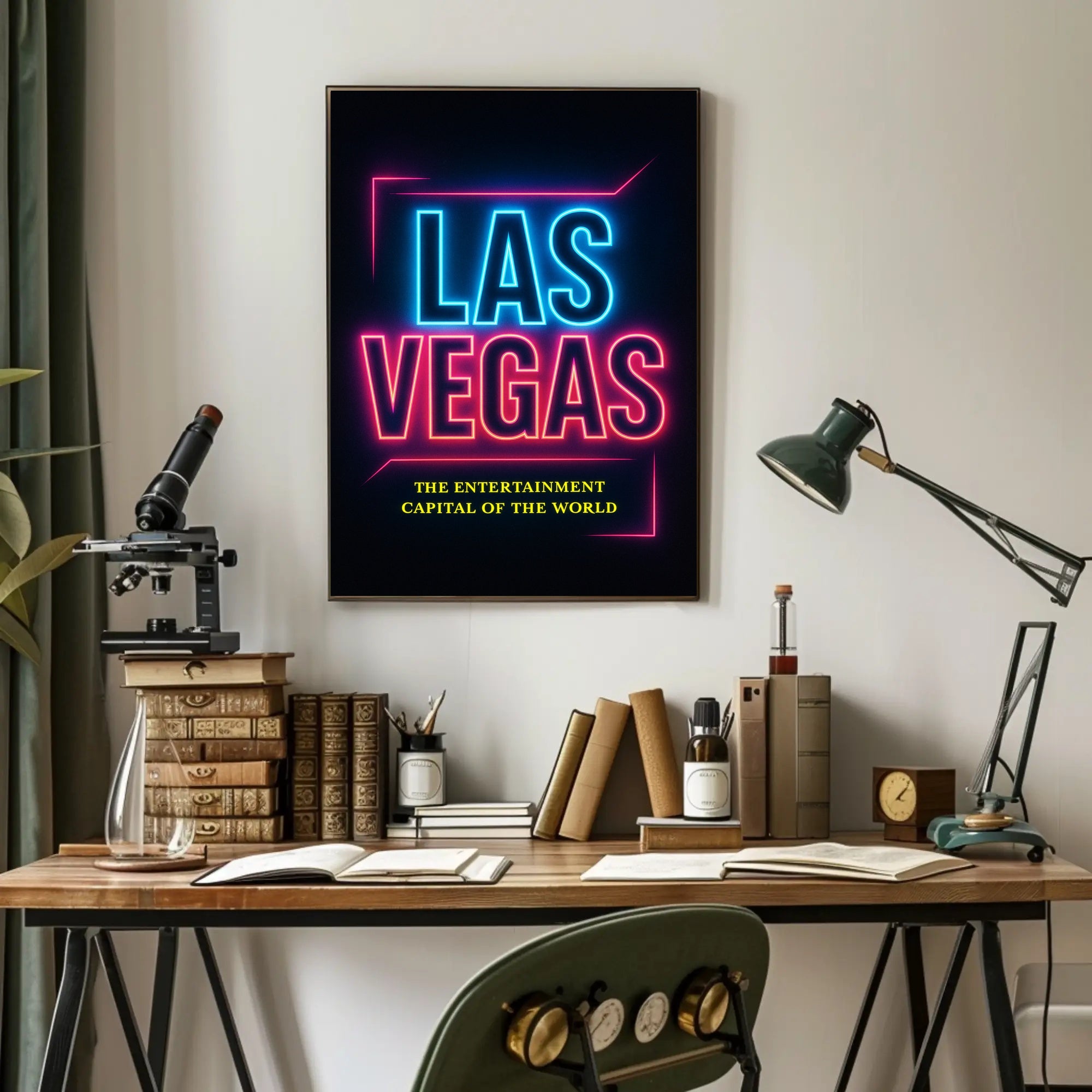 Las Vegas The Entertainment Capital Poster PosterGoat