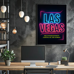 Las Vegas The Entertainment Capital Poster PosterGoat