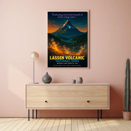 Lassen Volcanic National Park Where Fire Meets Ice Poster PosterGoat