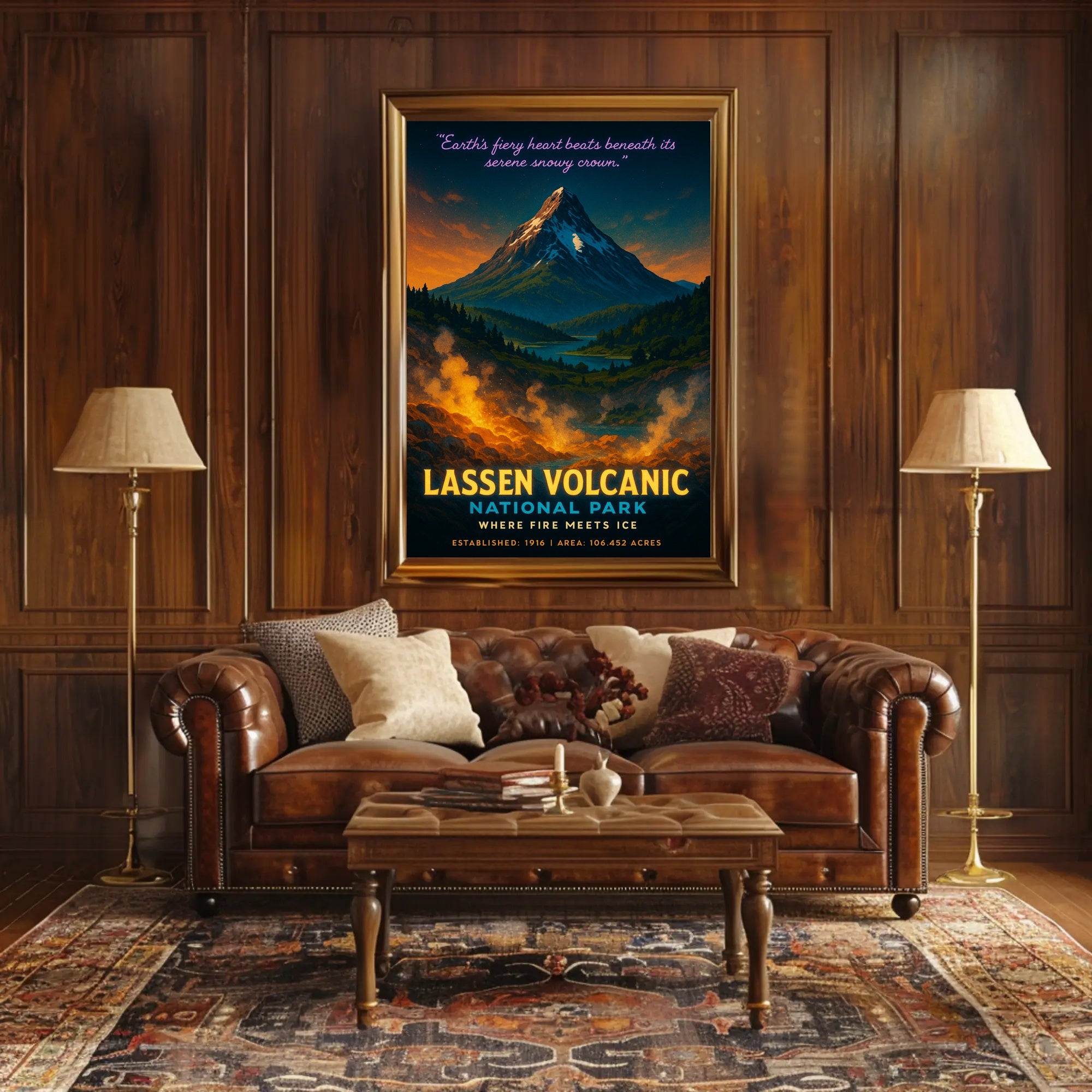 Lassen Volcanic National Park Where Fire Meets Ice Poster PosterGoat