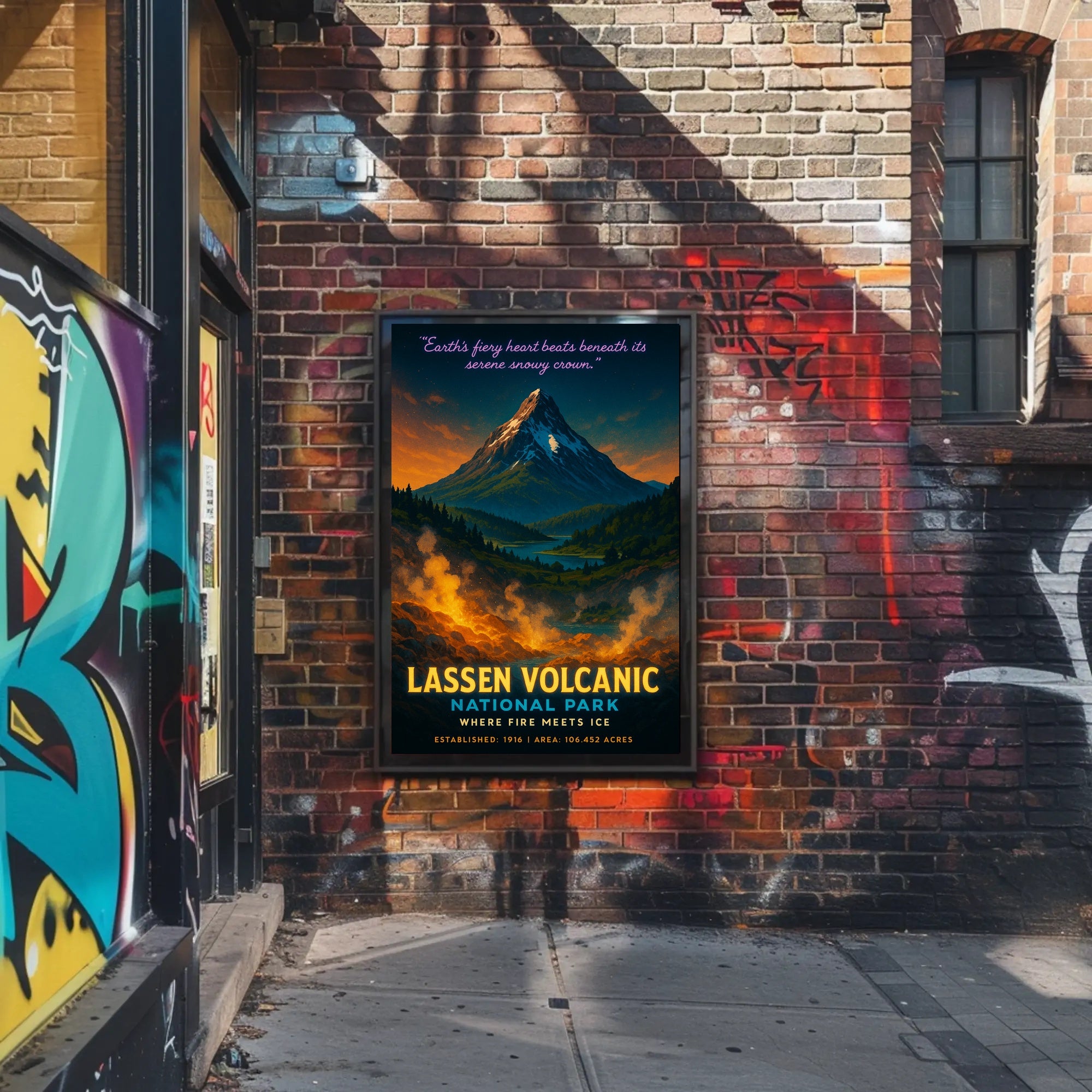 Lassen Volcanic National Park Where Fire Meets Ice Poster PosterGoat
