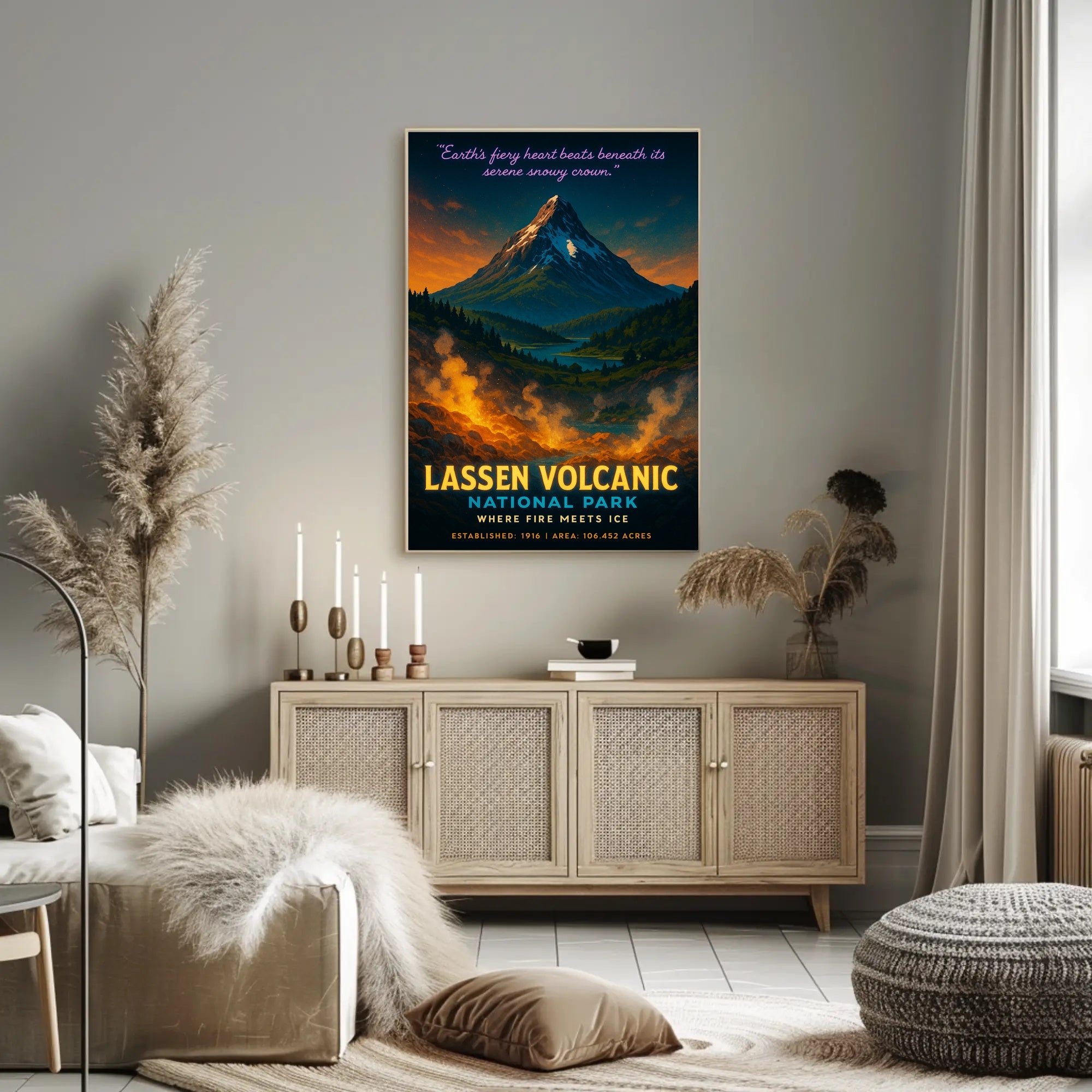 Lassen Volcanic National Park Where Fire Meets Ice Poster PosterGoat
