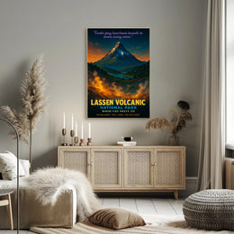 Lassen Volcanic National Park Where Fire Meets Ice Poster PosterGoat