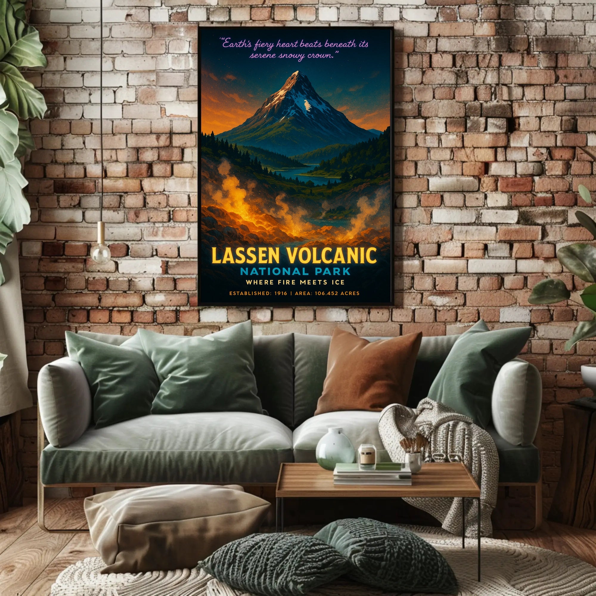 Lassen Volcanic National Park Where Fire Meets Ice Poster PosterGoat