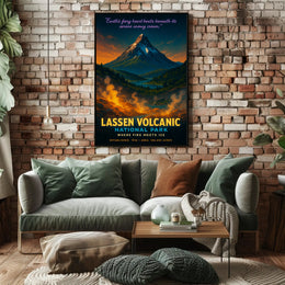 Lassen Volcanic National Park Where Fire Meets Ice Poster PosterGoat