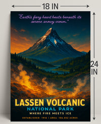 Lassen Volcanic National Park Where Fire Meets Ice Poster PosterGoat