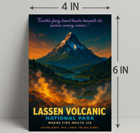 Lassen Volcanic National Park Where Fire Meets Ice Poster PosterGoat