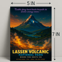 Lassen Volcanic National Park Where Fire Meets Ice Poster PosterGoat