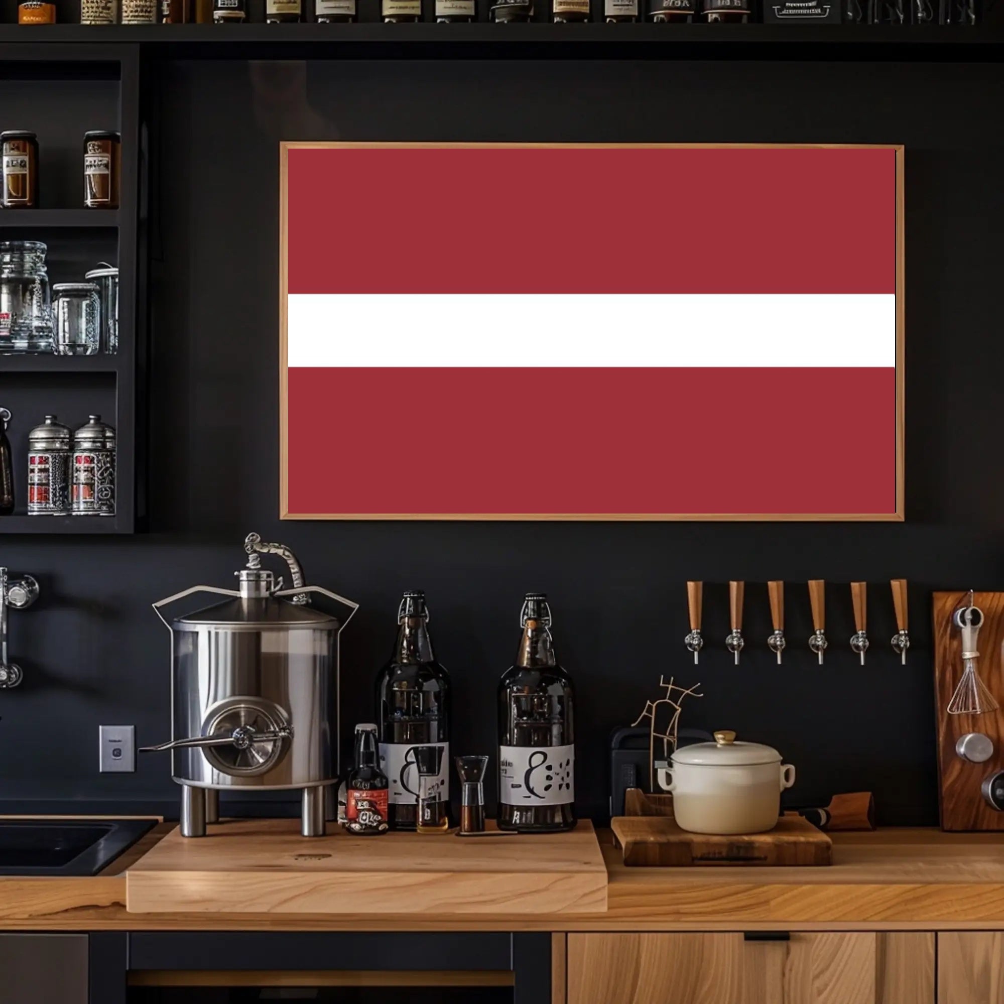 Latvian Flag Artwork - Country Flag Poster PosterGoat