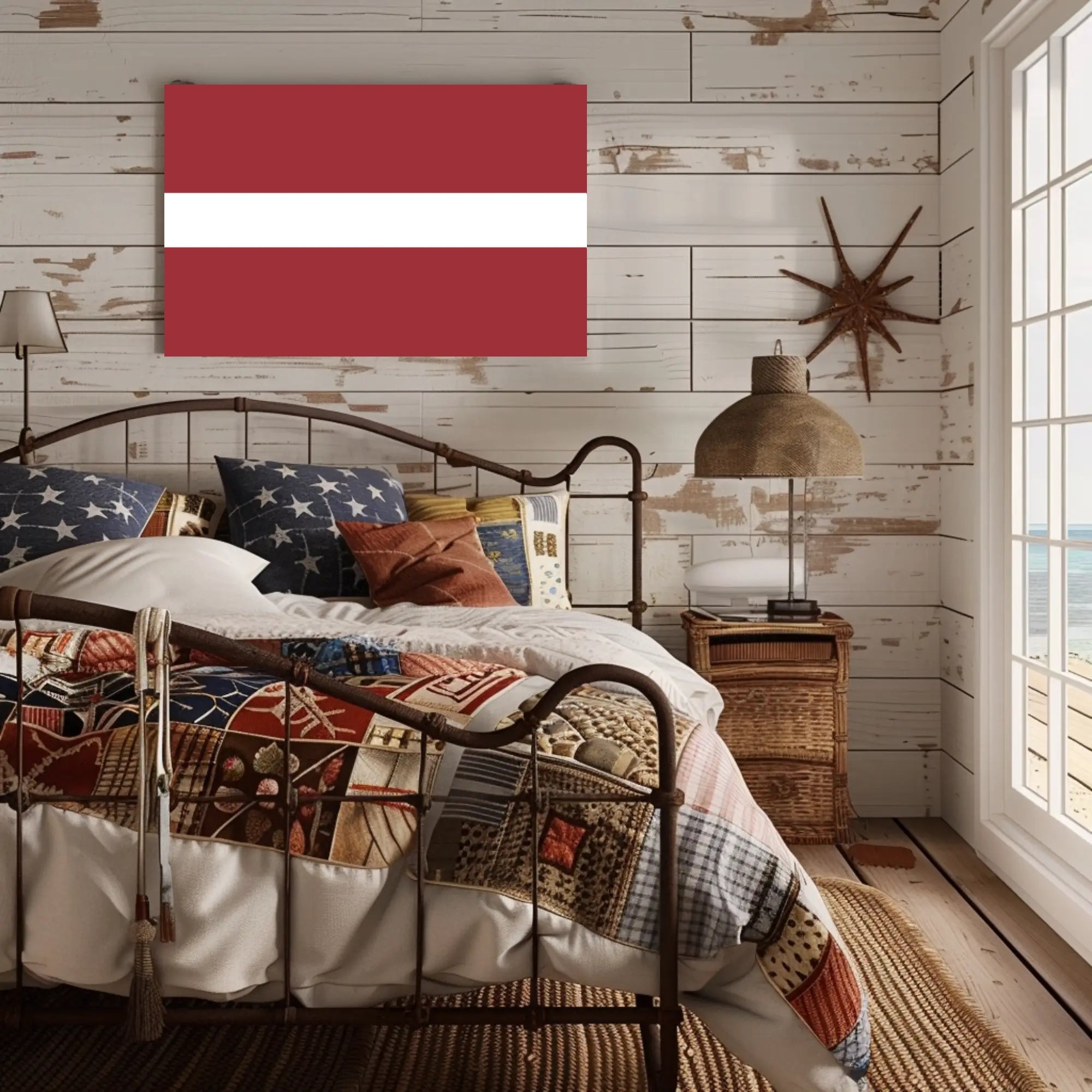 Latvian Flag Artwork - Country Flag Poster PosterGoat