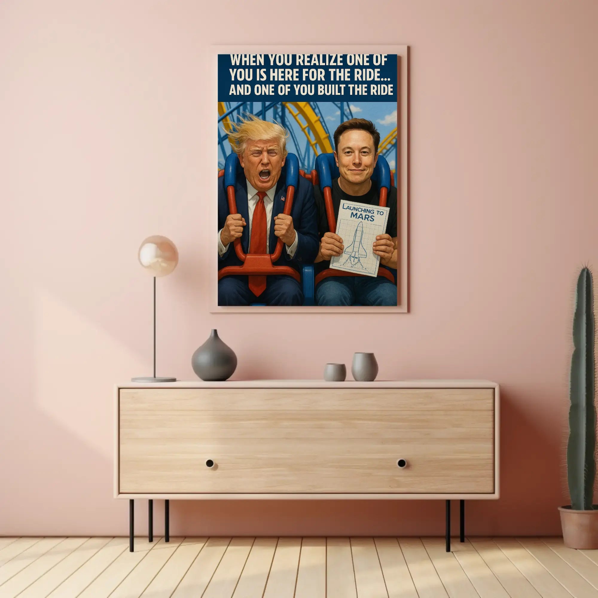 Launching to Mars Futuristic Sci-Fi Poster PosterGoat