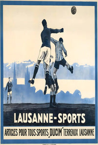 Lausanne-Sports Vintage Poster: Iconic Mid-Century Sports Design PosterGoat