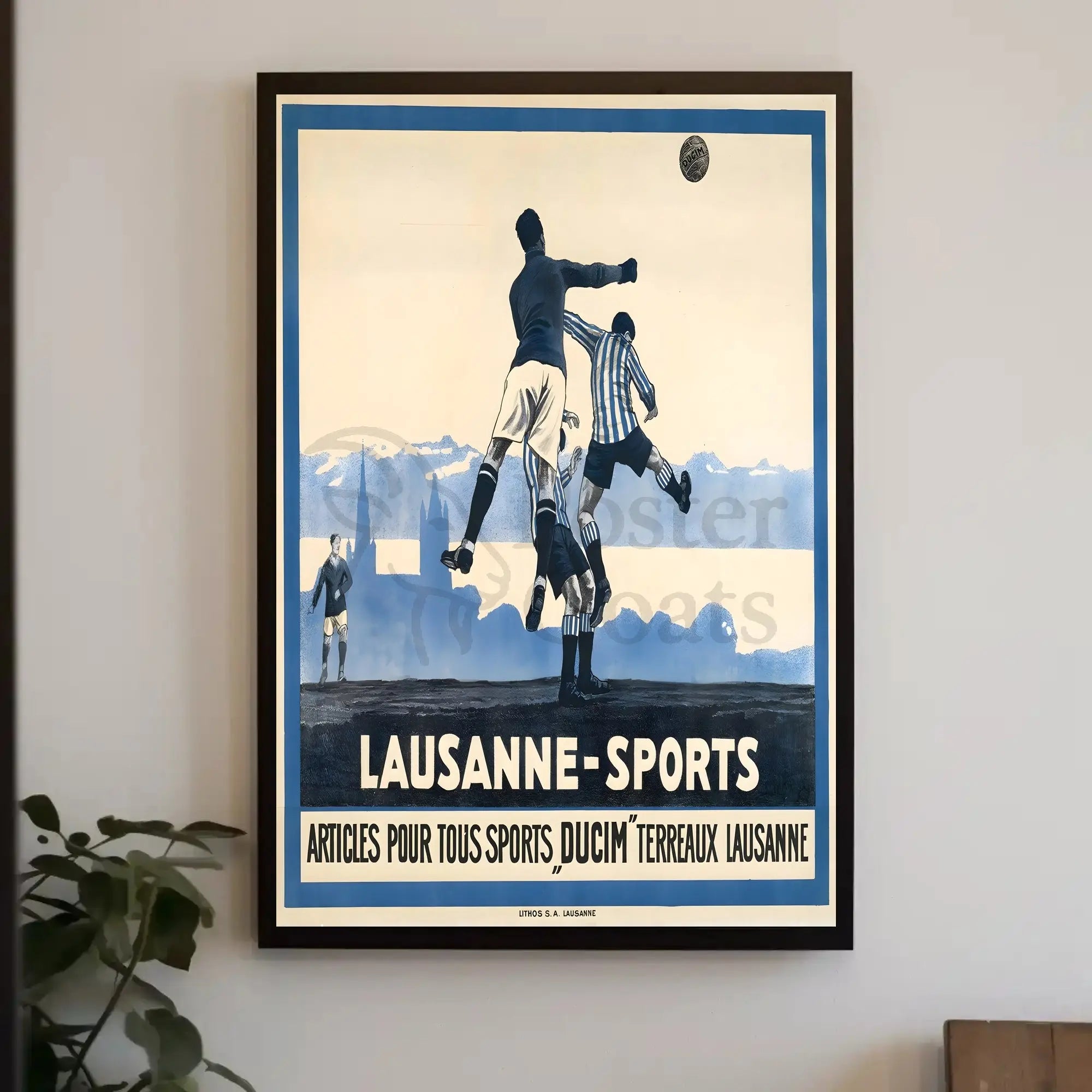 Lausanne-Sports Vintage Poster: Iconic Mid-Century Sports Design PosterGoat