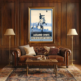 Lausanne-Sports Vintage Poster: Iconic Mid-Century Sports Design PosterGoat