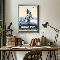 Lausanne-Sports Vintage Poster: Iconic Mid-Century Sports Design PosterGoat