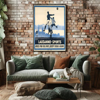 Lausanne-Sports Vintage Poster: Iconic Mid-Century Sports Design PosterGoat