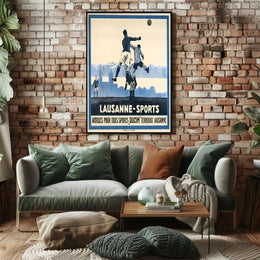 Lausanne-Sports Vintage Poster: Iconic Mid-Century Sports Design PosterGoat