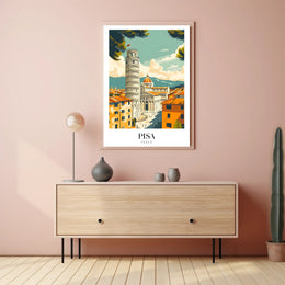 Leaning Tower of Pisa Travel Poster PosterGoat