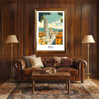 Leaning Tower of Pisa Travel Poster PosterGoat