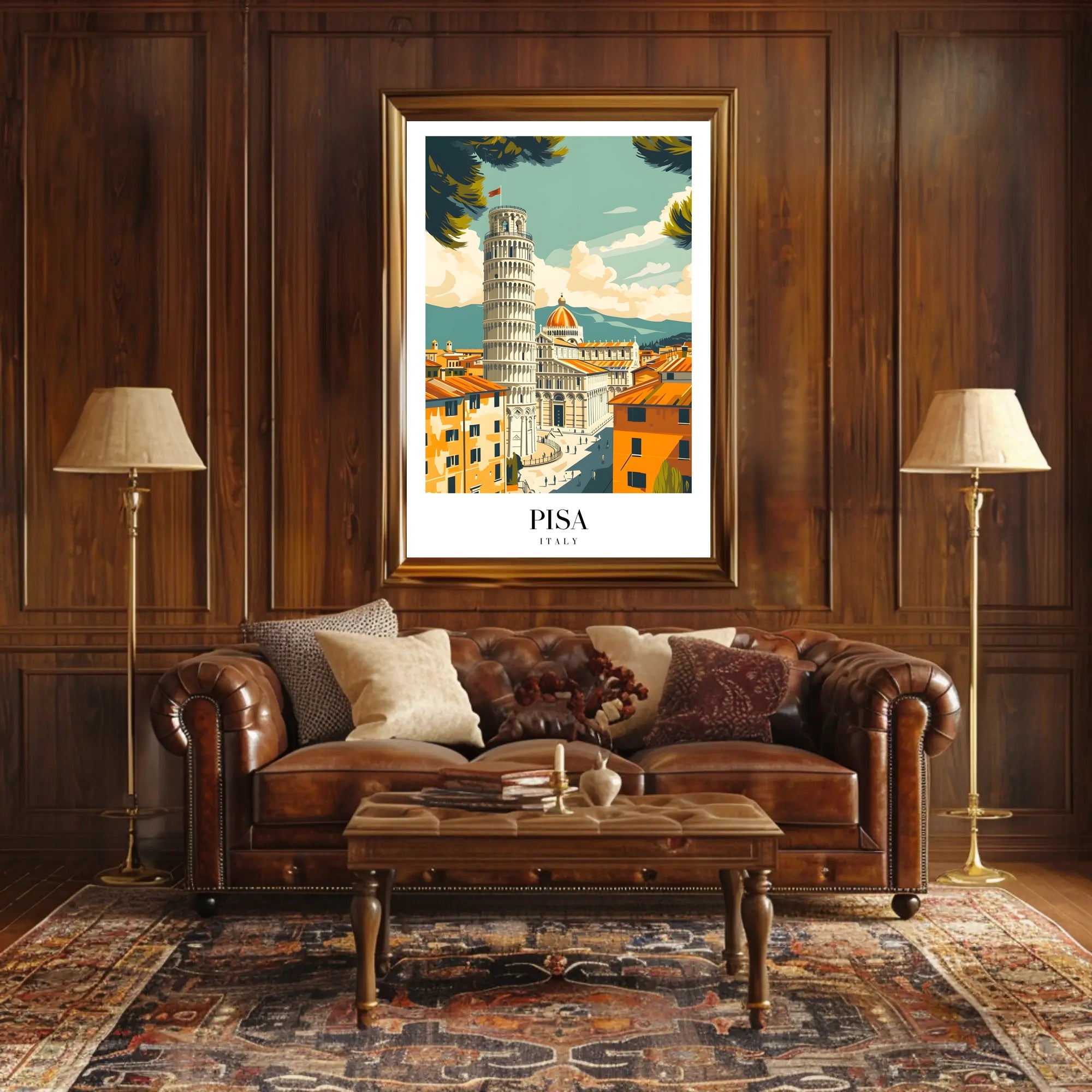 Leaning Tower of Pisa Travel Poster PosterGoat