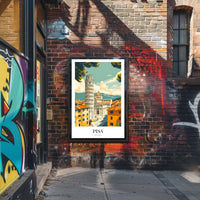 Leaning Tower of Pisa Travel Poster PosterGoat