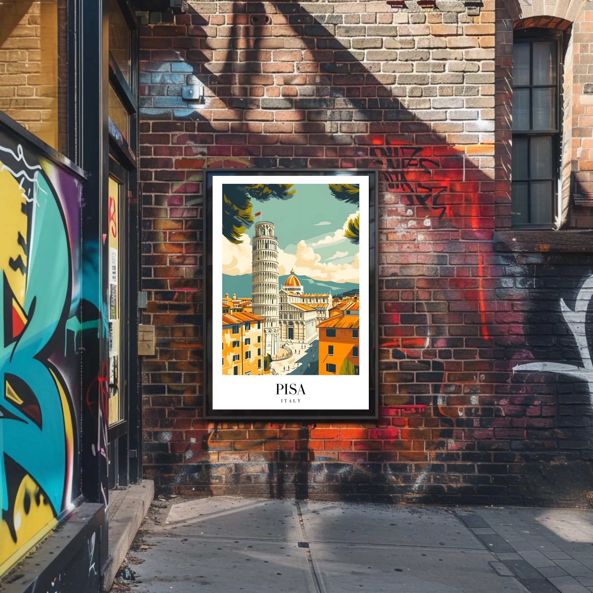 Leaning Tower of Pisa Travel Poster PosterGoat