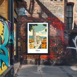 Leaning Tower of Pisa Travel Poster PosterGoat