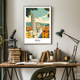 Leaning Tower of Pisa Travel Poster PosterGoat