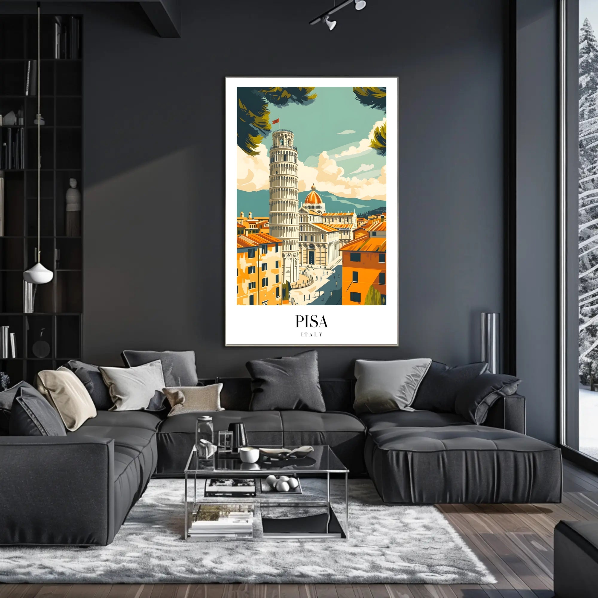 Leaning Tower of Pisa Travel Poster PosterGoat