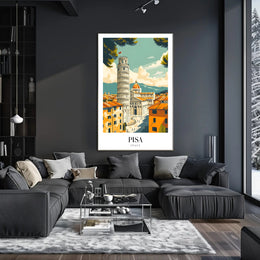 Leaning Tower of Pisa Travel Poster PosterGoat