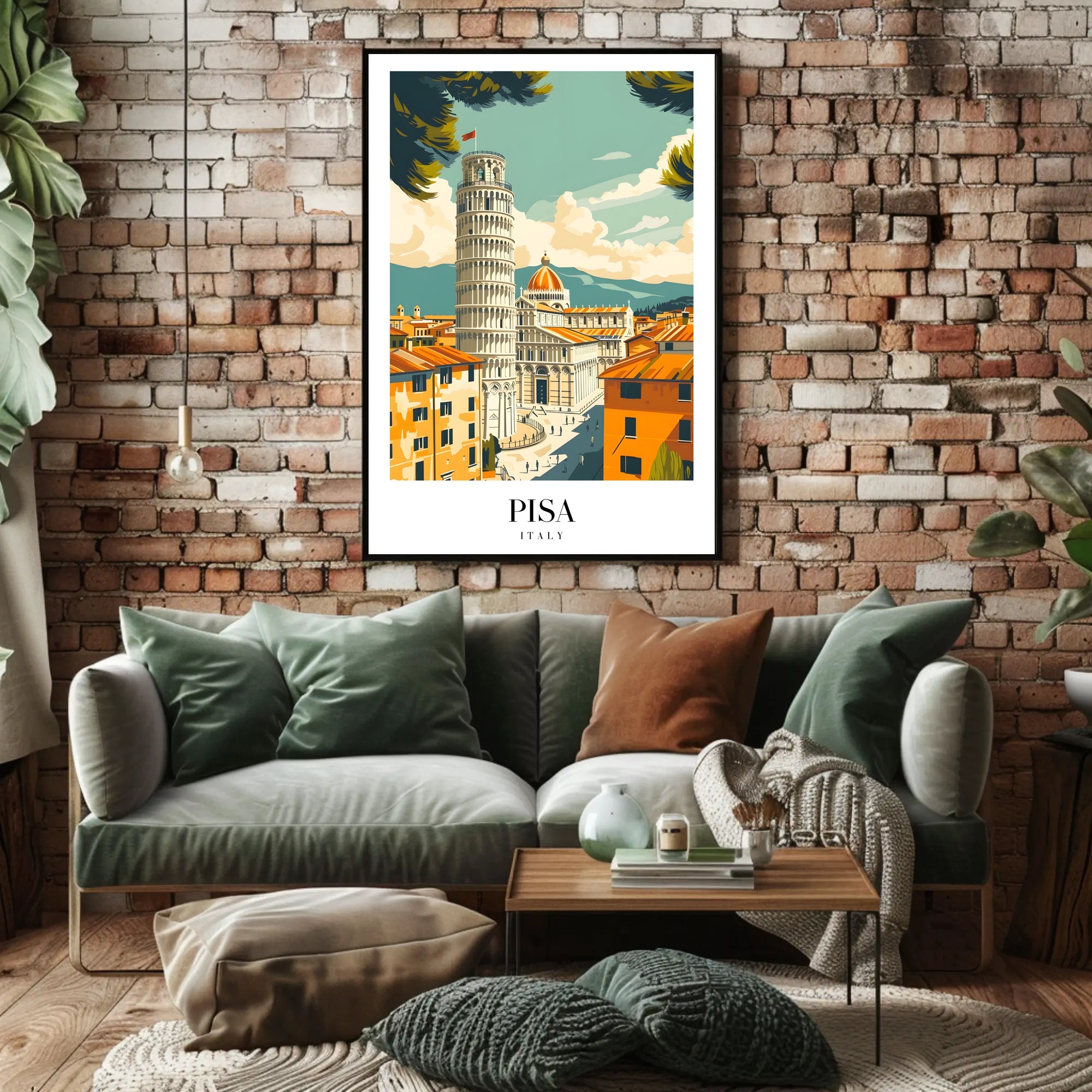 Leaning Tower of Pisa Travel Poster PosterGoat