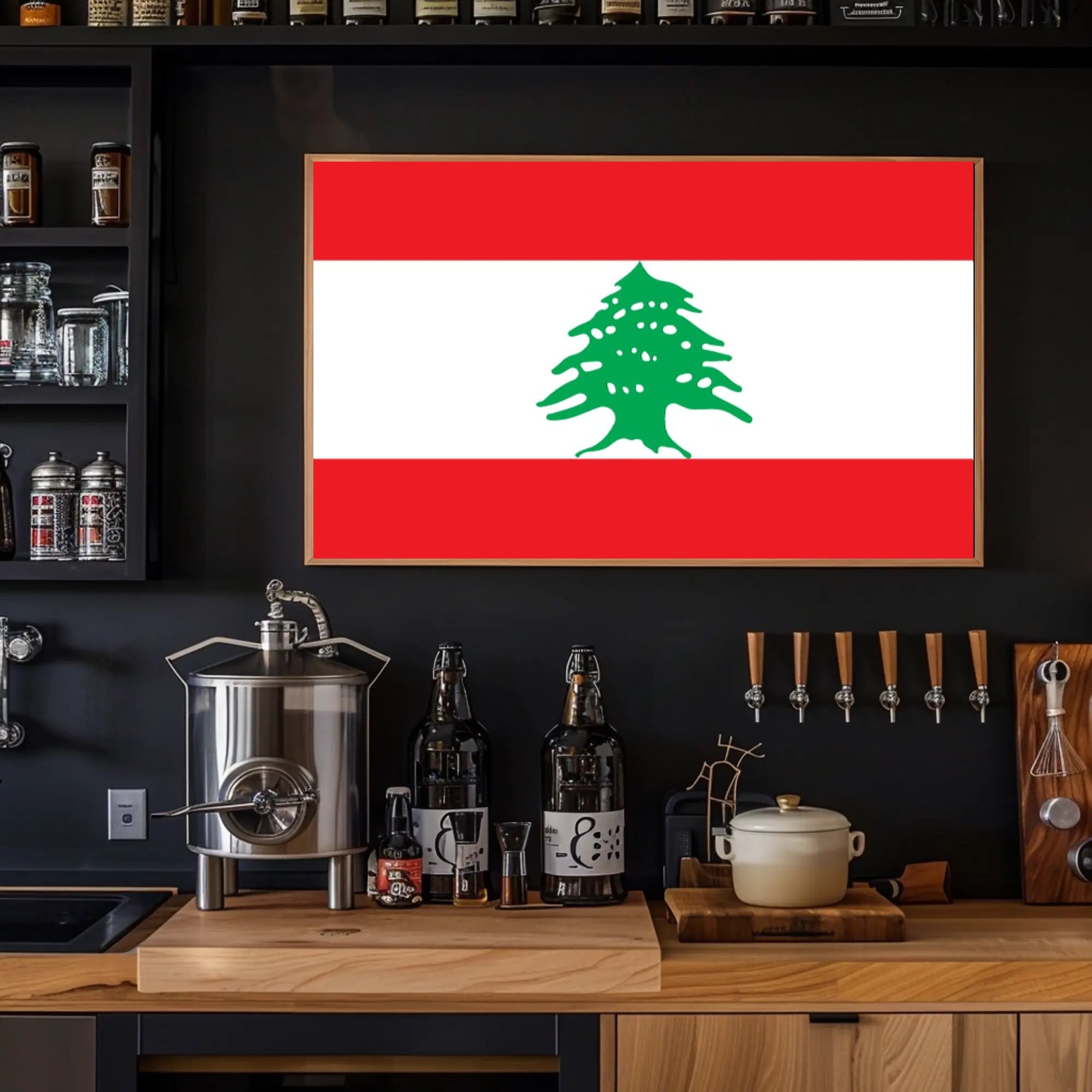 Lebanese Flag National Symbolism Country Flag Poster PosterGoat