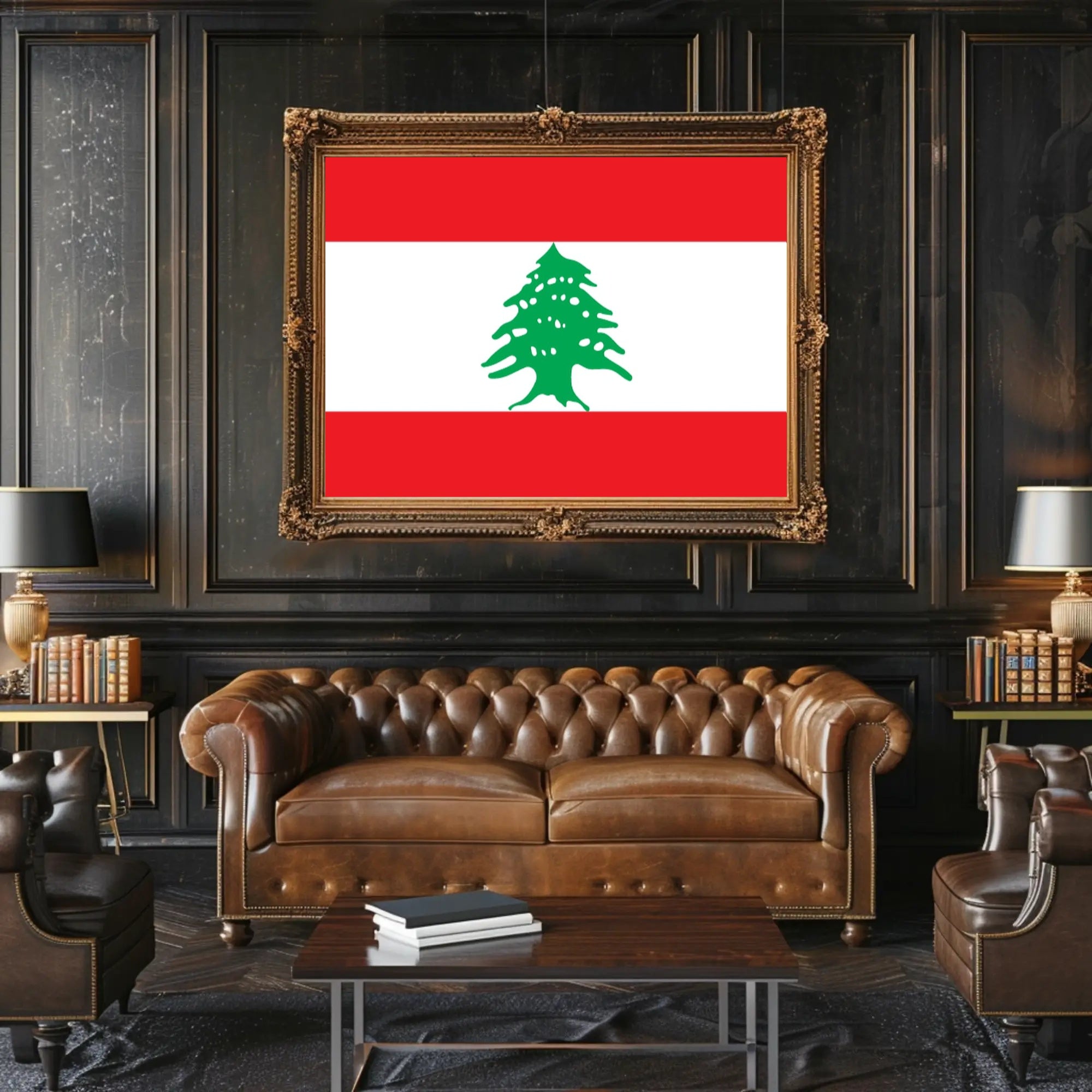 Lebanese Flag National Symbolism Country Flag Poster PosterGoat