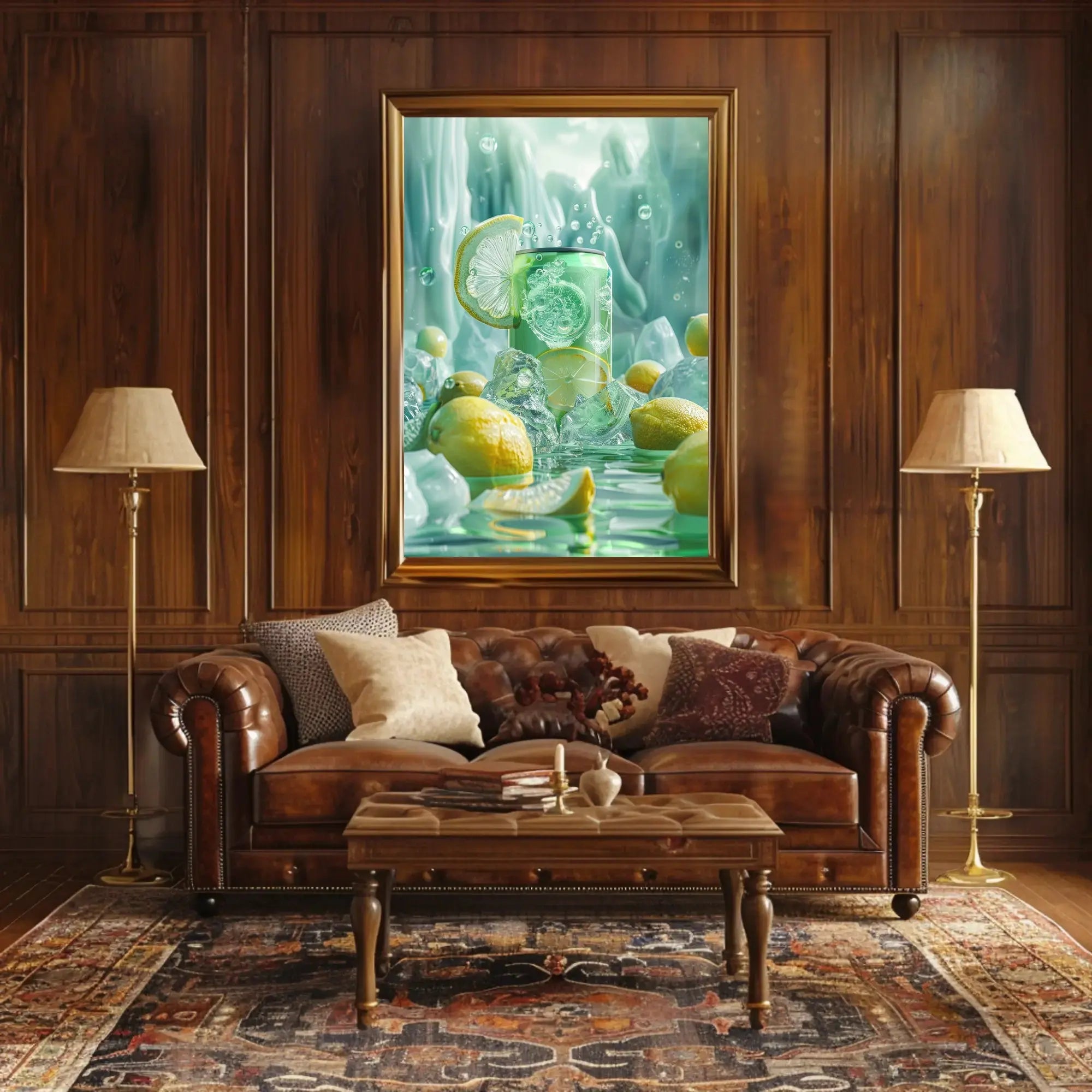 Lemon Fizzy Beverage Poster with Refreshing Citrus Appeal PosterGoat