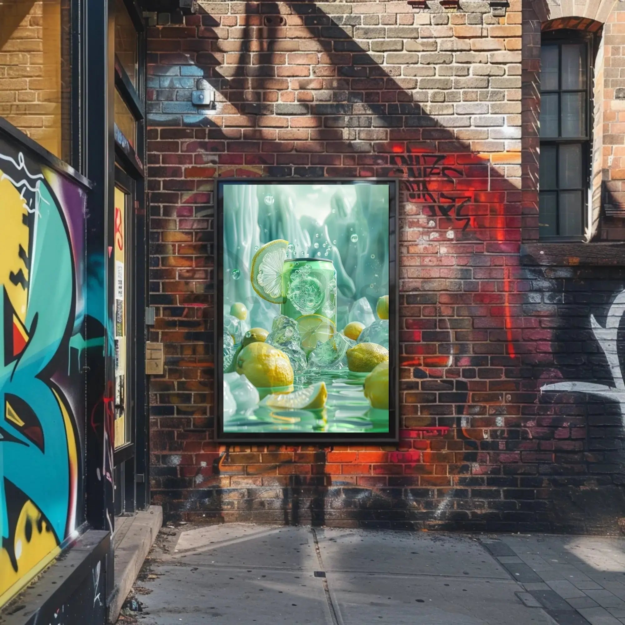 Lemon Fizzy Beverage Poster with Refreshing Citrus Appeal PosterGoat