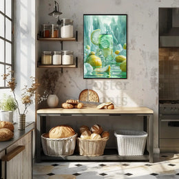 Lemon Fizzy Beverage Poster with Refreshing Citrus Appeal PosterGoat