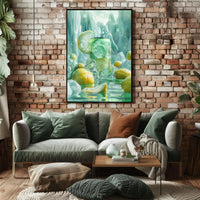 Lemon Fizzy Beverage Poster with Refreshing Citrus Appeal PosterGoat