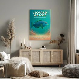 Leopard Wrasse Vibrant Reef Inhabitant Poster PosterGoat