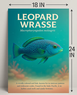 Leopard Wrasse Vibrant Reef Inhabitant Poster PosterGoat