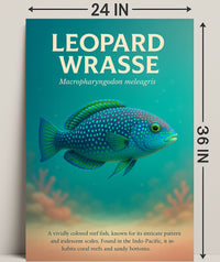 Leopard Wrasse Vibrant Reef Inhabitant Poster PosterGoat
