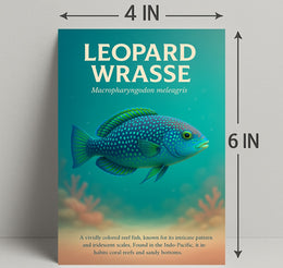 Leopard Wrasse Vibrant Reef Inhabitant Poster PosterGoat