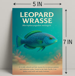 Leopard Wrasse Vibrant Reef Inhabitant Poster PosterGoat