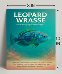 Leopard Wrasse Vibrant Reef Inhabitant Poster PosterGoat