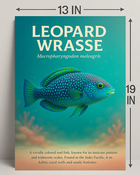 Leopard Wrasse Vibrant Reef Inhabitant Poster PosterGoat