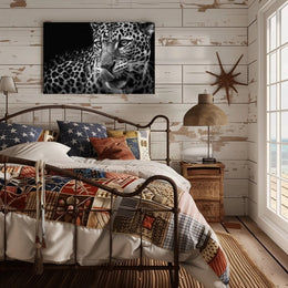 Leopard's Fierce Gaze Wildlife Art Animal Poster PosterGoat