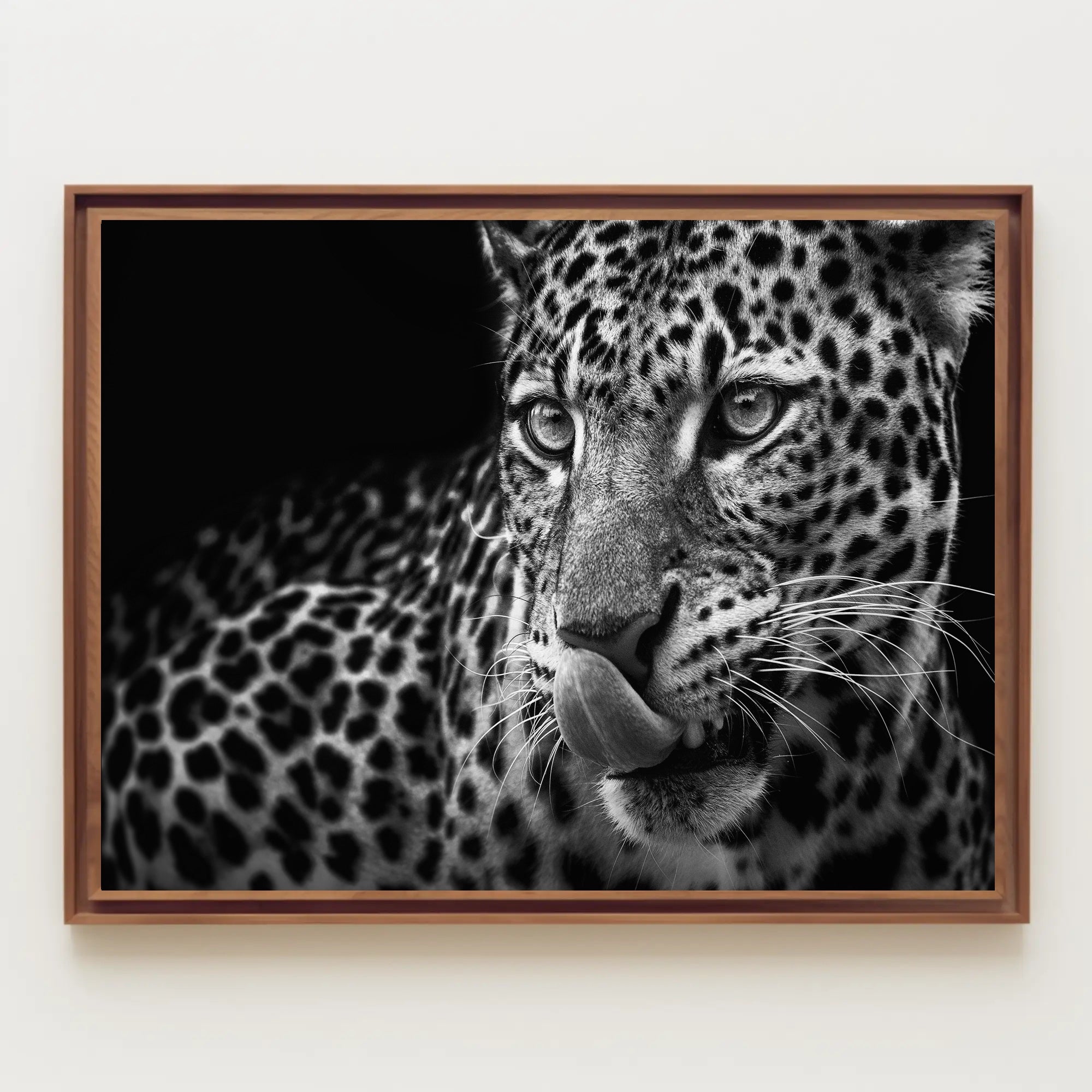 Leopard's Fierce Gaze Wildlife Art Animal Poster PosterGoat