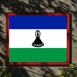Lesotho Flag Cultural Pride Country Flag Poster PosterGoat